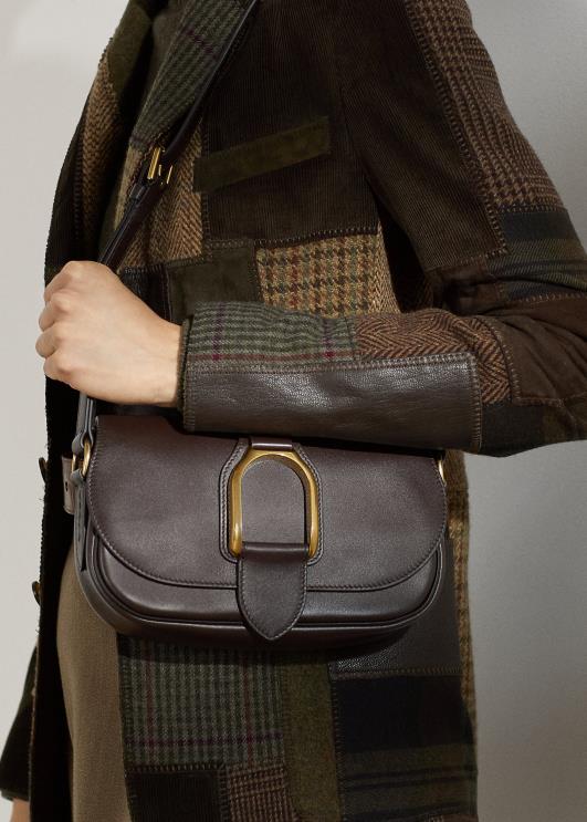 Ralph Lauren naised vasikanahast welingtoni õlakott PR0V5279 tumepruun