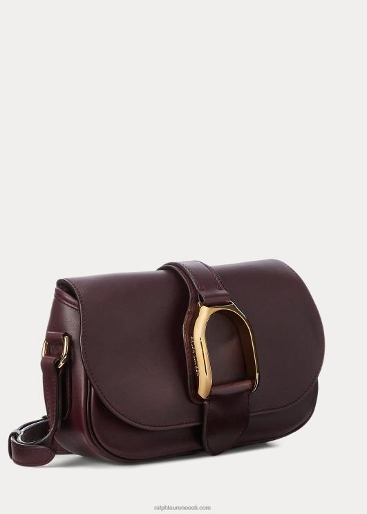 Ralph Lauren naised vasikanahast welingtoni õlakott PR0V5280 bordeaux