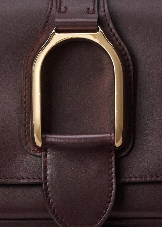 Ralph Lauren naised vasikanahast welingtoni õlakott PR0V5280 bordeaux