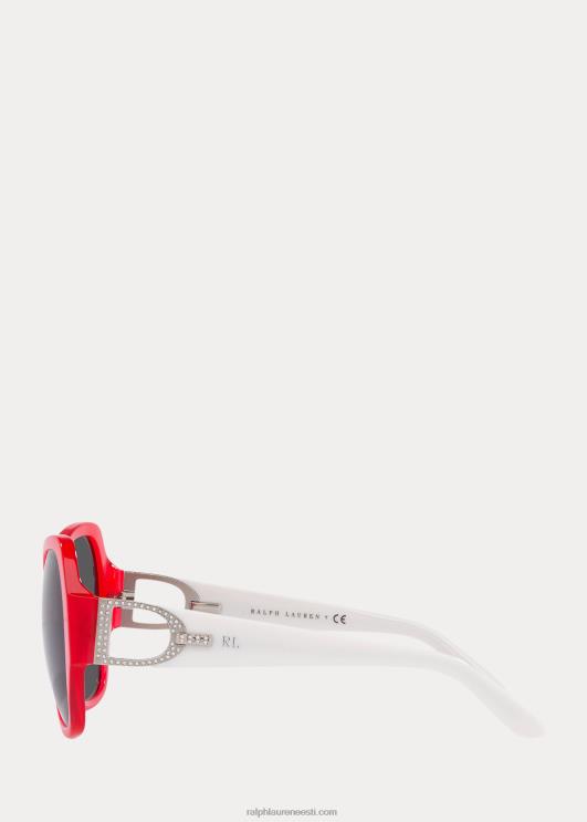 Ralph Lauren naised stirrup pave päikeseprillid PR0V5584 läikiv opaal moonipunane