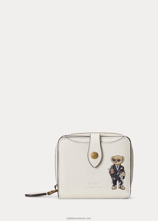Ralph Lauren naised polo bear kompaktne rahakott PR0V9733 kreem