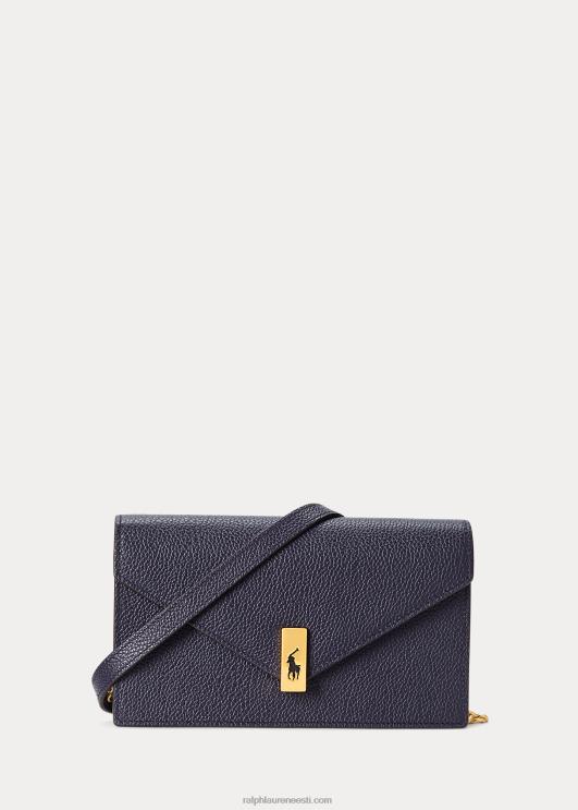 Ralph Lauren naised polo id nahast keti rahakott ja kott PR0V5171 kesköö merevägi