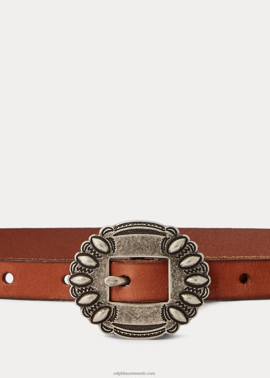 Ralph Lauren naised õhuke vasikanahast vöö PR0V5462 cuoio