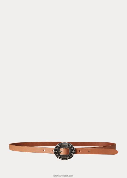 Ralph Lauren naised õhuke vasikanahast vöö PR0V5464 loomulik