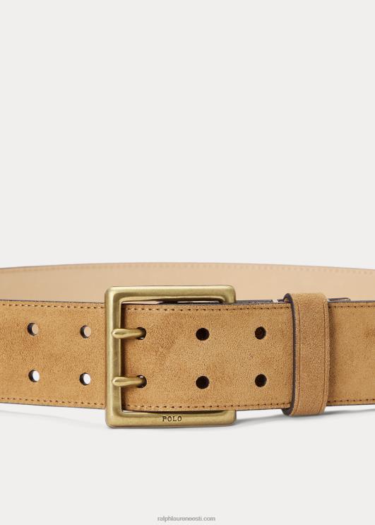 Ralph Lauren naised kaheharuline seemisnahast vöö PR0V5465 karamell