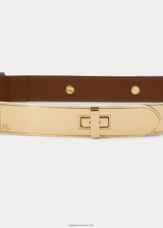Ralph Lauren naised keeratav kitsas nahast vöö PR0V4925 tan