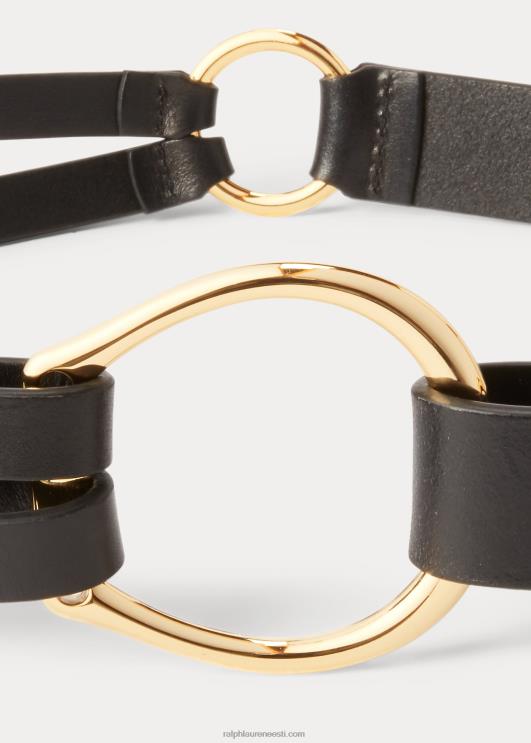 Ralph Lauren naised kolme rihmaga nahast vöö PR0V4932 must