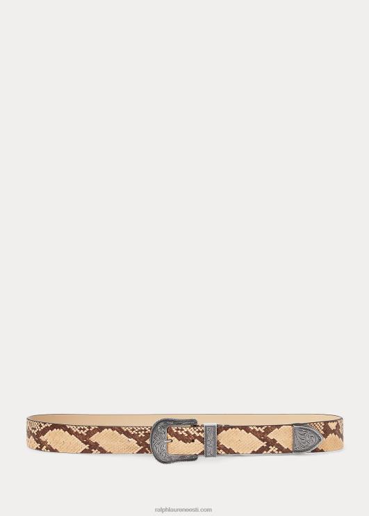 Ralph Lauren naised kunstnahast vöö PR0V4922 pärgament