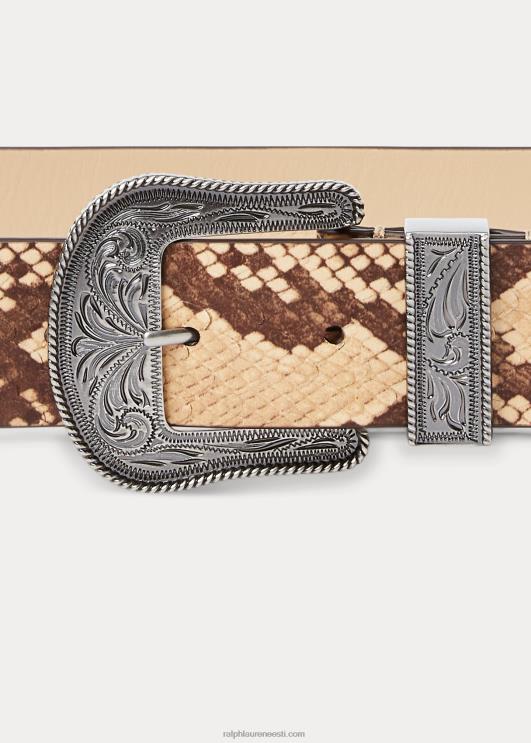 Ralph Lauren naised kunstnahast vöö PR0V4922 pärgament