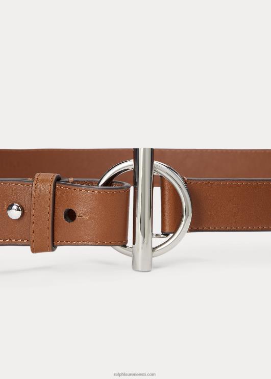 Ralph Lauren naised lülitusrõngas nahast vöö PR0V4915 tan