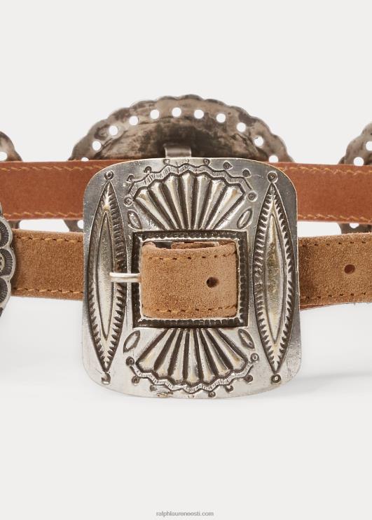Ralph Lauren naised metallist aktsendiga seemisnahast vöö PR0V5534 karamell