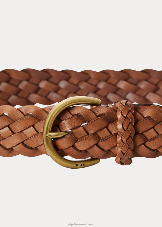 Ralph Lauren naised põimitud vasikanahast vöö PR0V5512 cuoio