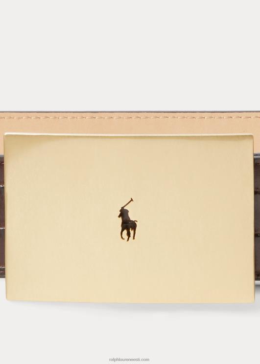 Ralph Lauren naised polo id krokodiliseeritud vöö PR0V5535 šokolaadi