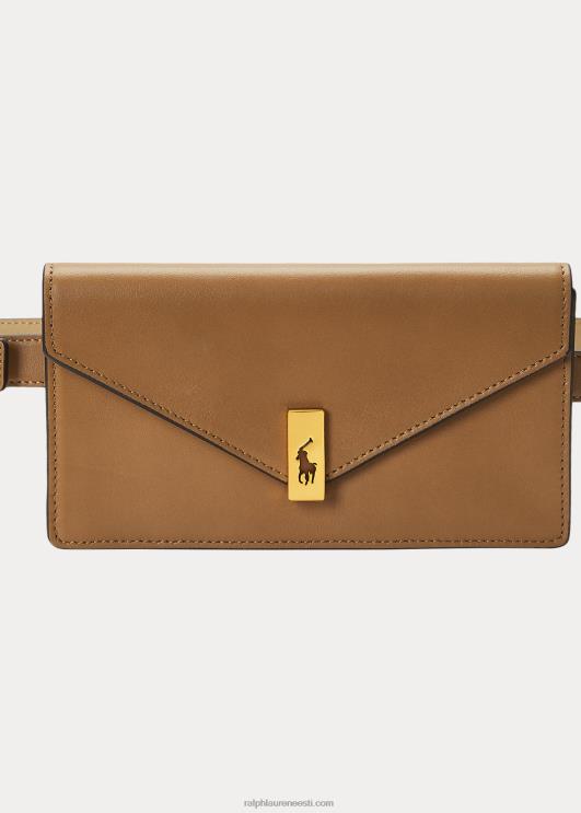 Ralph Lauren naised polo id nahast rahakoti vöö PR0V9749 tan