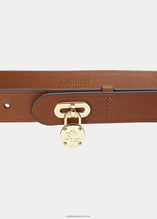 Ralph Lauren naised tabaluku nahast vöö PR0V4952 tan