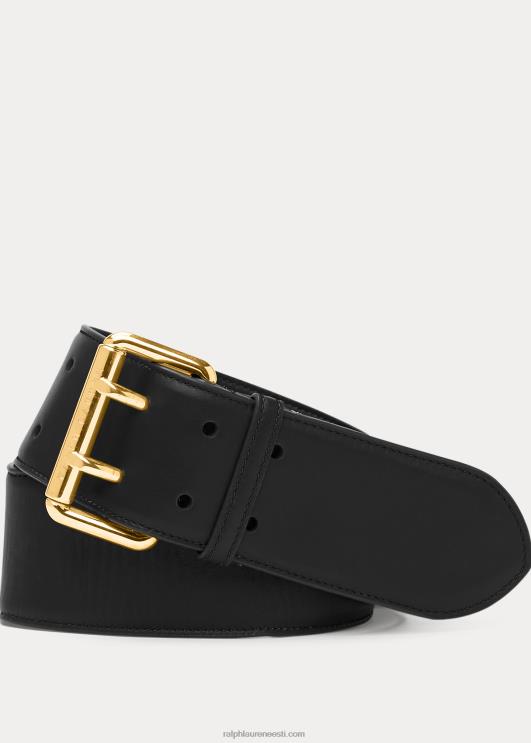 Ralph Lauren naised vasikanahast kaheharuline vöö PR0V5589 must