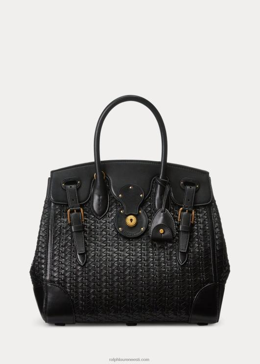 Ralph Lauren naised kootud vasikanahk pehme rikkis 33 PR0V5315 must