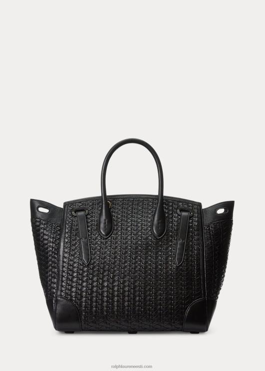 Ralph Lauren naised kootud vasikanahk pehme rikkis 33 PR0V5315 must