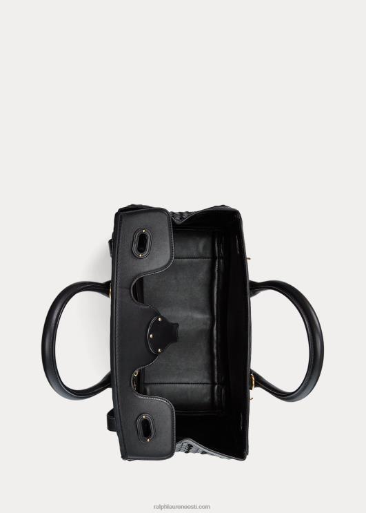 Ralph Lauren naised kootud vasikanahk pehme rikkis 33 PR0V5315 must