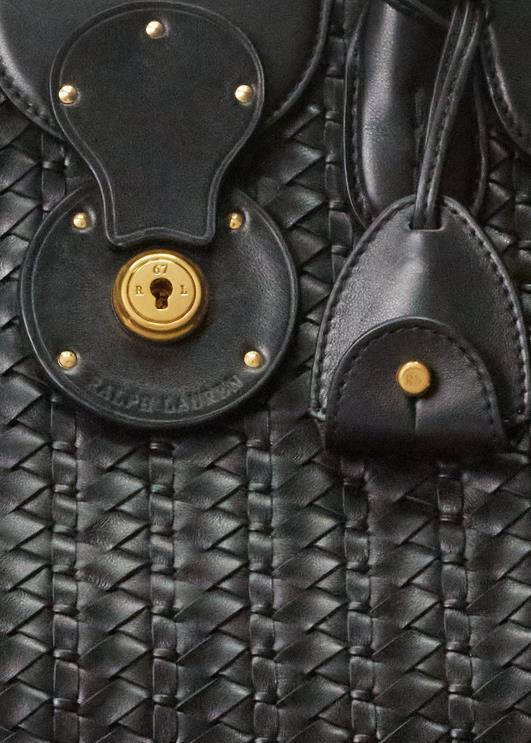 Ralph Lauren naised kootud vasikanahk pehme rikkis 33 PR0V5315 must