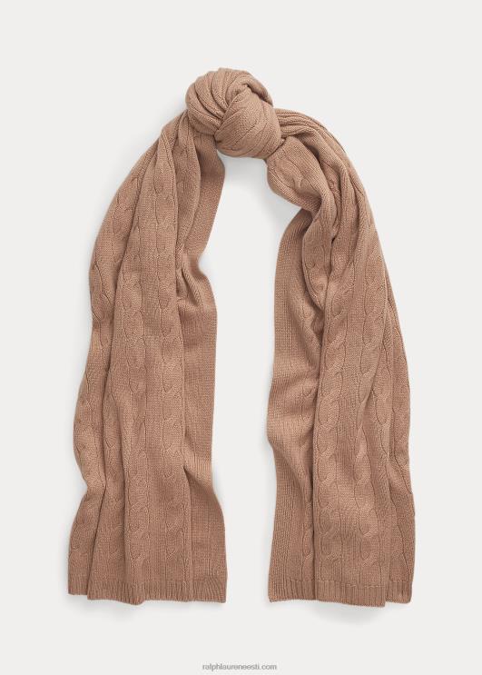 Ralph Lauren naised kaabliga kootud kašmiirist sall PR0V5616 kaamel