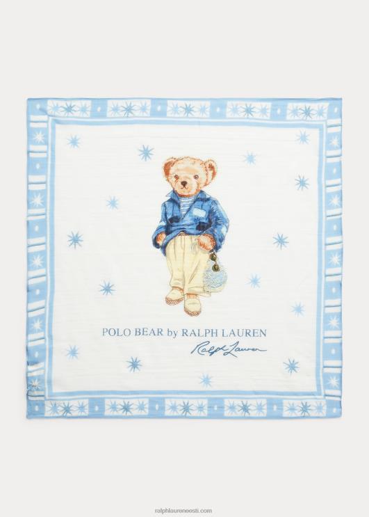 Ralph Lauren naised polo karu puuvillane sall PR0V5560 kreem/sinine