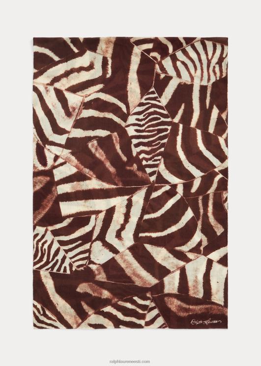 Ralph Lauren naised sebramustriga pashmina sall PR0V5614 pruun/kreem multi