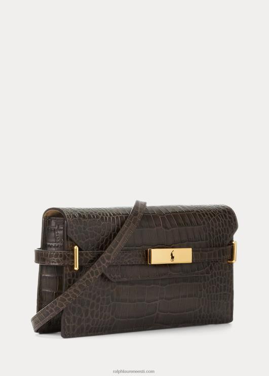 Ralph Lauren naised polo id croc-reljeefne sidur PR0V5181 šokolaadi