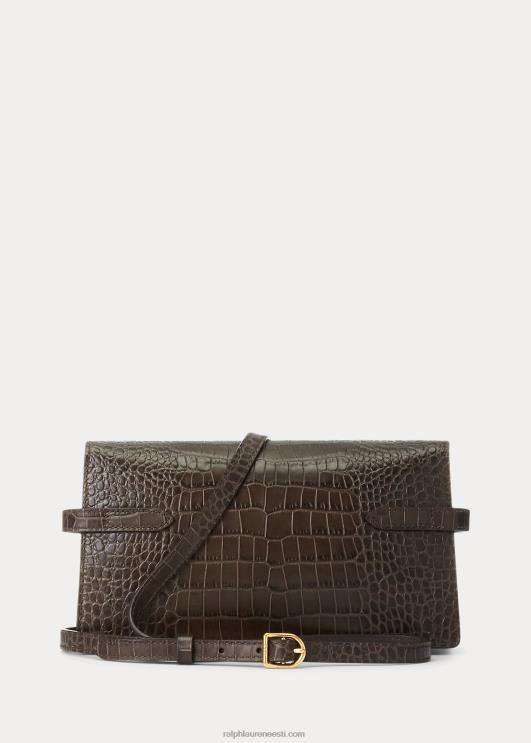 Ralph Lauren naised polo id croc-reljeefne sidur PR0V5181 šokolaadi