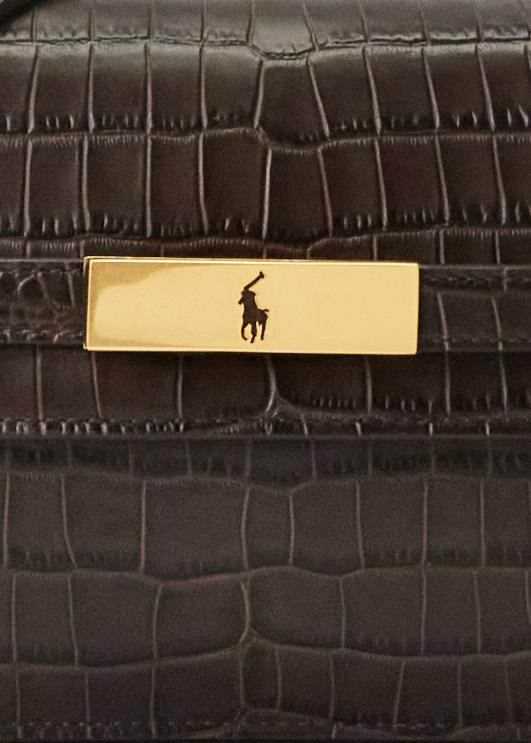 Ralph Lauren naised polo id croc-reljeefne sidur PR0V5181 šokolaadi