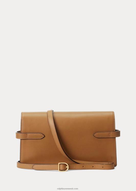 Ralph Lauren naised polo id nahast ristkorpuse sidur PR0V5183 tan