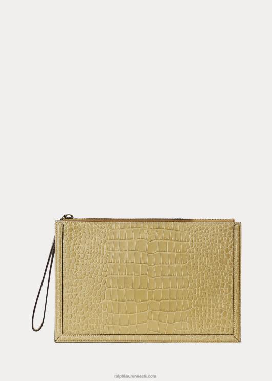 Ralph Lauren naised reljeefne nahast ümbriku sidur PR0V5238 liiv