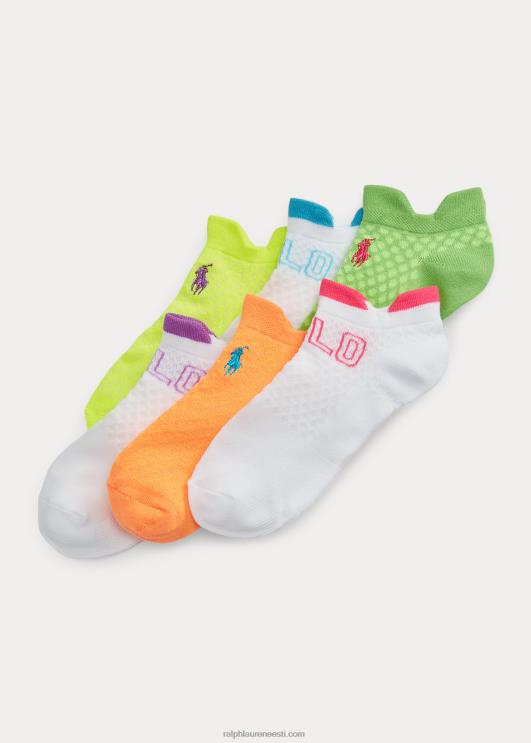 Ralph Lauren naised logoga ankle tab sokk 6 tk PR0V5517 erinevat värvi pakend
