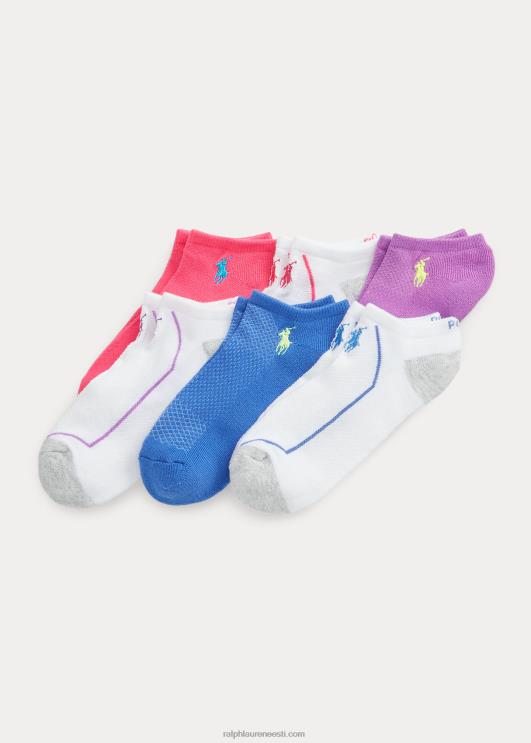 Ralph Lauren naised võrk pahkluu sokk 6-pakk PR0V5502 assortii