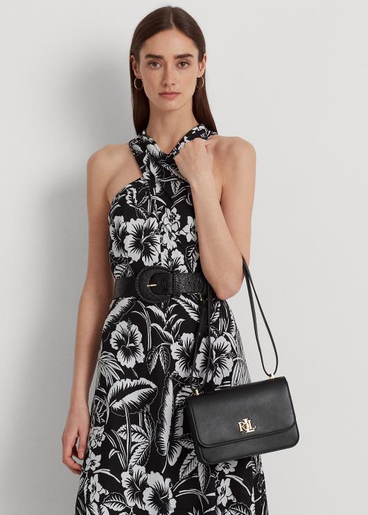 Ralph Lauren naised nahast keskmine sophee kott PR0V5377 must