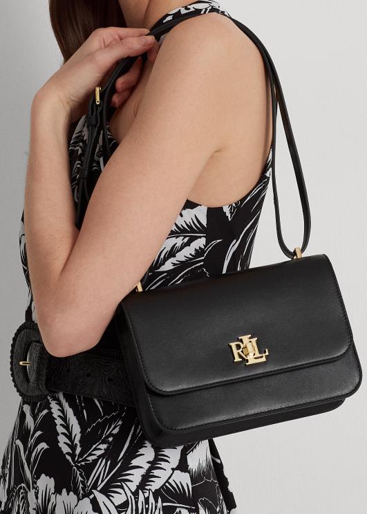 Ralph Lauren naised nahast keskmine sophee kott PR0V5377 must