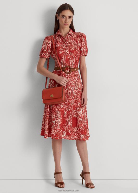 Ralph Lauren naised nahast keskmine sophee kott PR0V5379 punane päikesekivi