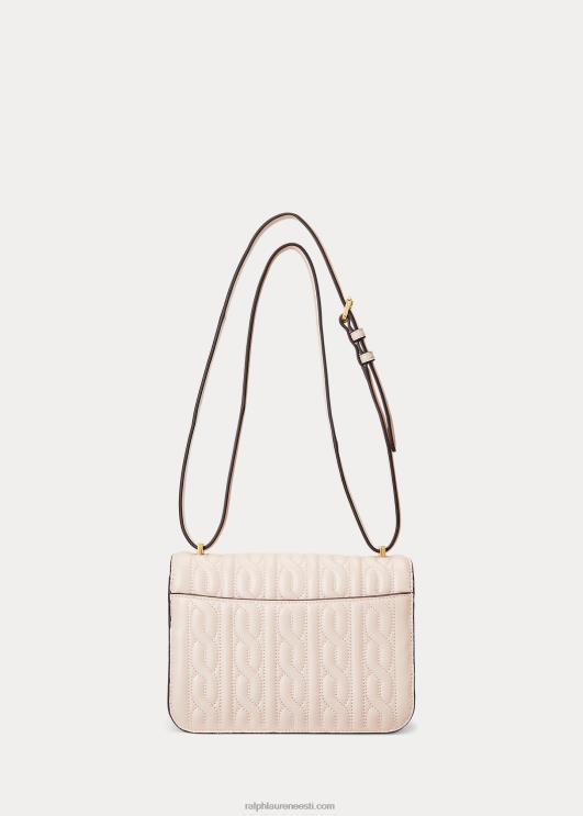 Ralph Lauren naised tepitud nappa nahast keskmine sophee kott PR0V5381 heleroosa/vanilje