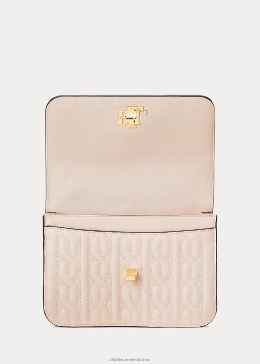 Ralph Lauren naised tepitud nappa nahast keskmine sophee kott PR0V5381 heleroosa/vanilje