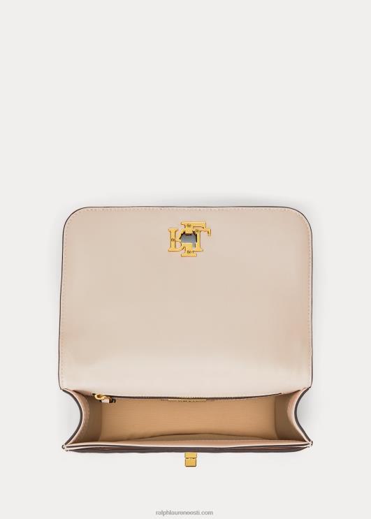 Ralph Lauren naised tepitud nappa nahast keskmine sophee kott PR0V5381 heleroosa/vanilje