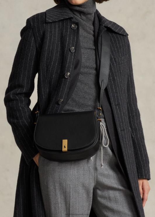 Ralph Lauren naised polo id vasikanahast sadulakott PR0V5164 must