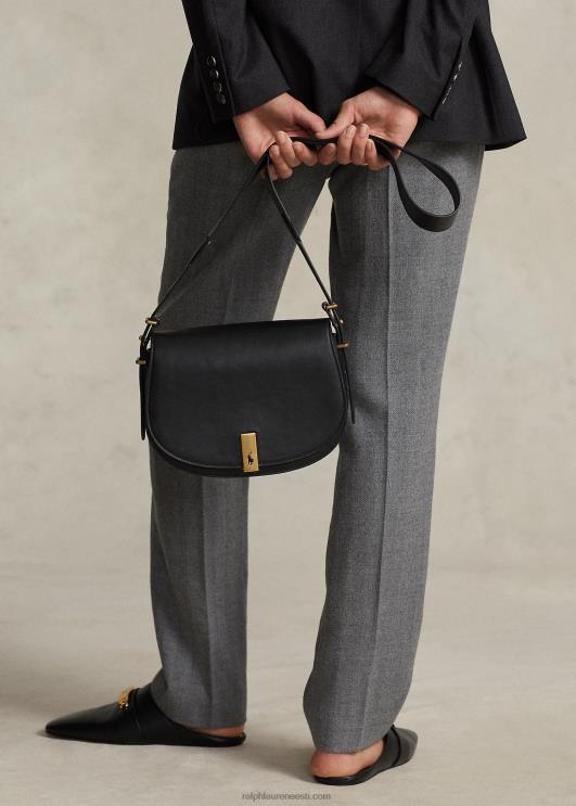 Ralph Lauren naised polo id vasikanahast sadulakott PR0V5164 must