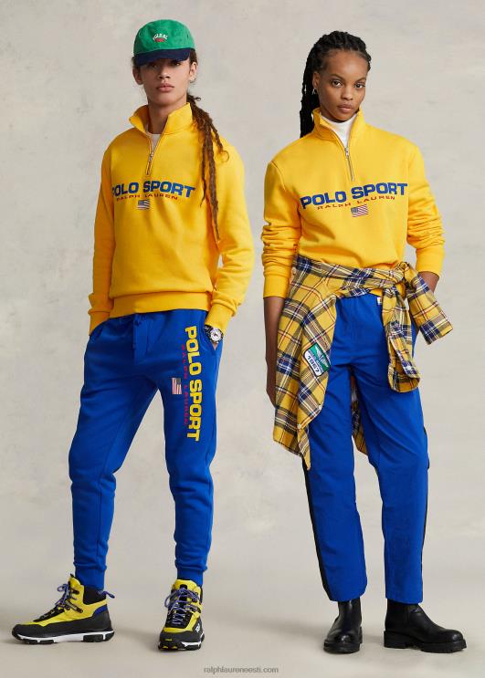 Ralph Lauren unisex polo sport fliisist dressipluus PR0V895 kollane torm