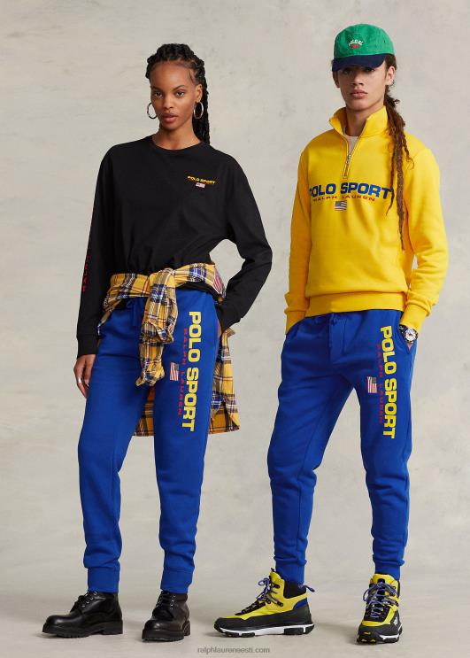 Ralph Lauren unisex polo sport fliisist jooksupüksid PR0V704 safiirist täht