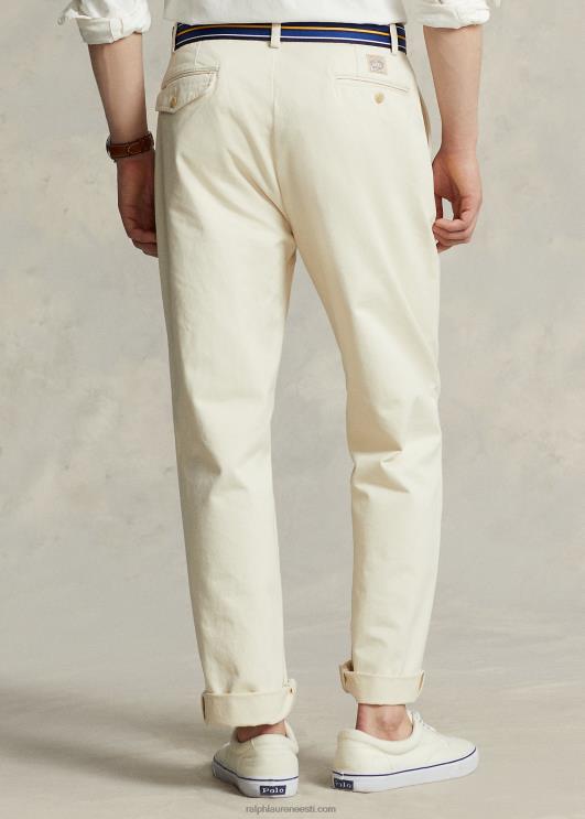 Ralph Lauren unisex whitman lõdvestunud istuvusega plisseeritud chino püksid PR0V89 talvekreem