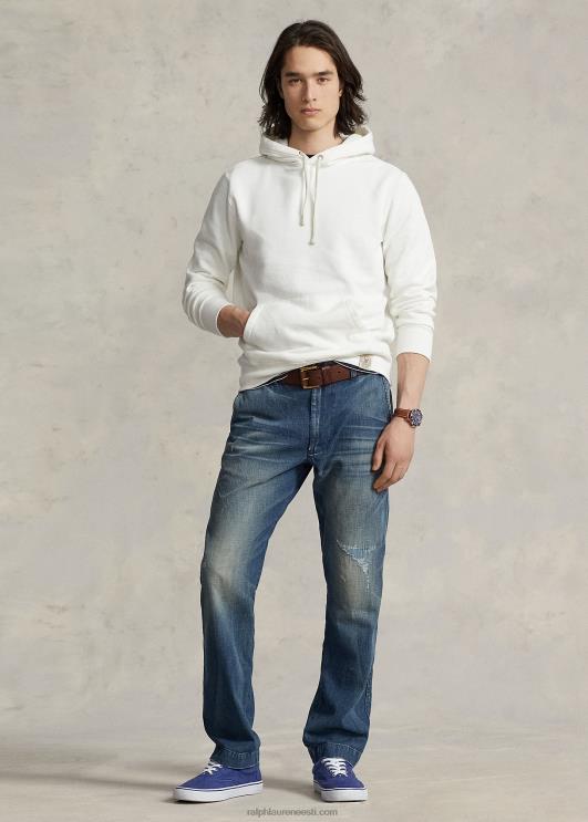 Ralph Lauren unisex fliisist kapuuts PR0V3407 tekipesu valge