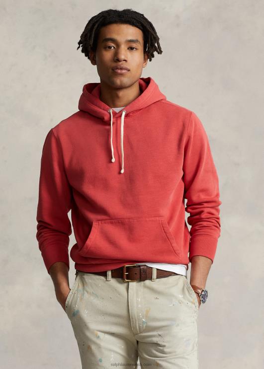 Ralph Lauren unisex fliisist kapuuts PR0V3409 postitus punane