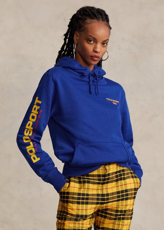 Ralph Lauren unisex polo sport fliisist kapuuts PR0V3423 safiirist täht