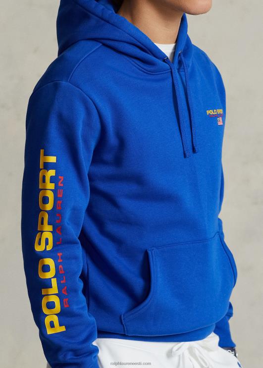 Ralph Lauren unisex polo sport fliisist kapuuts PR0V3423 safiirist täht