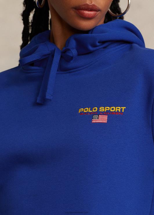 Ralph Lauren unisex polo sport fliisist kapuuts PR0V3423 safiirist täht